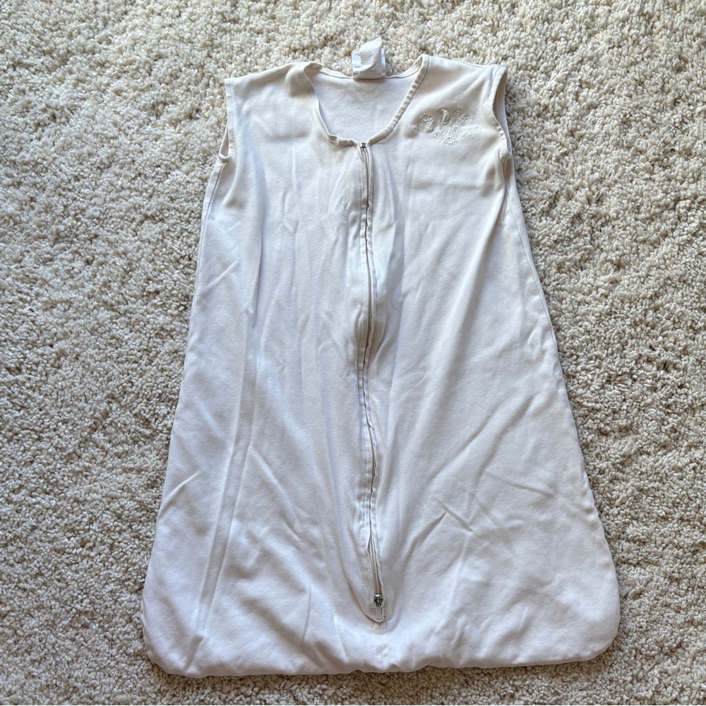 Halo White Cream Baby Sleep Sack Front Zipper Med 6-12 Mo Wearable Blanket